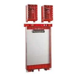 Brady® 152732 Lock Box Control Station, -40 to 248 deg F, Plastic, Red