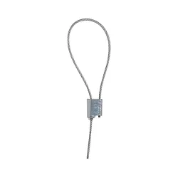Brady® 95167 Cable Lock Seal, 12 in L, 3/32 in THK, STN Legend, Aluminum, Silver