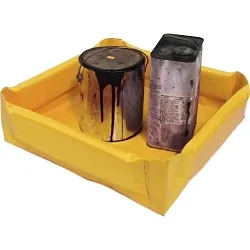 SPCĀ® FW363604-Y Foam Wall Lightweight Portable Spill Berm, 36 in L x 36 in W x 4 in H, PVC