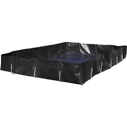 SPCĀ® LROD101512 Durable L-Rod Portable Spill Berm, 10 ft L x 15 ft W x 12 in H, PVC/XR-5 Geomembranes