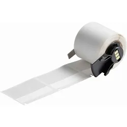 Brady® M6-107-427 Self-Laminating Wrap Around Wire and Cable Label, 2 in L x 1.5 in W, White/Clear, Vinyl