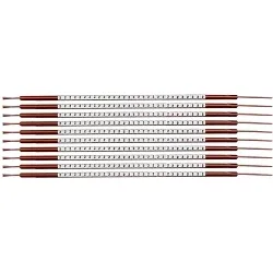 Brady® Clip-Sleeve™ SCN03-2 SCN Pre-Printed Wire Marker, 0.037 to 0.051 in Wire, 2 Legend, Black on White Legend, White Marker, Nylon
