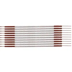 Brady® Clip-Sleeve™ SCN03-8 SCN Pre-Printed Wire Marker, 0.037 to 0.051 in Wire, 8 Legend, Black on White Legend, White Marker, Nylon