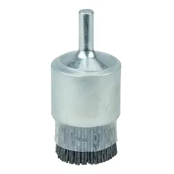 Burr-Rx® 86097 Coated Cup End Brush, 1 in Dia Brush, Banded/Crimped, 0.055 in Dia Filament/Wire, Nylon Fill, 1/4 in L Trim