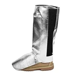 National Safety Apparel® L05NLNLVCXXXL Aluminized Legging, ASTM F955, XL Fits Shoe, Silver, Hook and Loop Closure, 19 oz Aluminized OPF/Para-Aramid Outsole, Resists: Flame