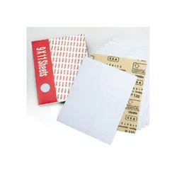 CGW® 44837 CSA Stearated Sanding Sheet, 11 in L x 9 in W, 320 Grit, Very Fine Grade, Aluminum Oxide Abrasive, Paper Backing