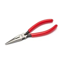 Crescent® 6547CVN Solid Joint Chain Long Nose Plier With Side Cutter, Serrated Forged Alloy Steel Jaw, 2-21/32 in L x 3/4 in W Jaw, 7-1/2 in OAL