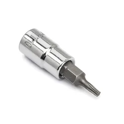 Crescent® CDTS0N Standard Length Socket Bit, 1/4 in Torx® Drive, T10, 1.1 in L Bit, ASME B107.5