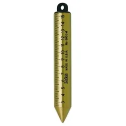 CrescentĀ® 590GMN Cylindrical Plumb Bob, 1 in Dia x 6-3/4 in L, Solid Brass