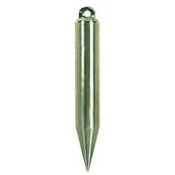 CrescentĀ® S590N Cylindrical Plumb Bob, 20 oz Inage, Stainless Steel/Solid Brass