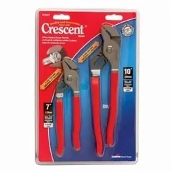 Crescent® R200SET2 Plier Set, Tongue and Groove, 2 Pieces, Straight Jaw Surface, ASME B107.23M-2004