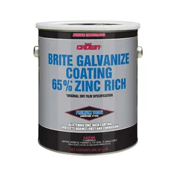Crown® by Aervoe® 7008G Brite Galvanizing Compound, 1 gal Container, Bulk Liquid Form, 668 sq-ft/gal Coverage, 72 hr Curing
