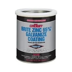 Crown® by Aervoe® 7008Q Brite Galvanizing Compound, 1 qt Container, Bulk Liquid Form, 668 sq-ft/gal Coverage, 72 hr Curing