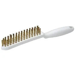 CS Unitec - Carlstoe Ex1001-3A EX1001 Straight Handle Scratch Brush, Aluminum Bronze Trim