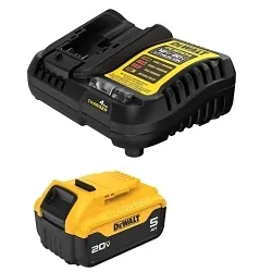 DeWALT® DCB205C Battery and Charger Kit, For Use With 20V MAX* tools, Li-Ion Battery, 90 min Charging, (1) Batteries