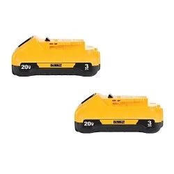 DeWALT® 20V MAX* MATRIX™ DCB230-2 Compact Rechargeable, 3 Ah Li-Ion Battery, 20 V DC Charge, For Use With All 20 V MAX* DeWALT® Power Tools