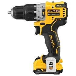 DeWALT® DCD706F2 Brushless Cordless Hammer Drill Kit, 3/8 in Ratcheting Chuck, 12 V DC, 0 to 425/0 to 1500 rpm No-Load, Li-Ion Battery