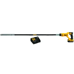 DeWALTĀ® 20V MAX* DCE531M1 Cordless Concrete Vibrator Kit, 4 ft L Shaft, 1-1/8 in Dia Head, 20 V, Li-Ion Battery