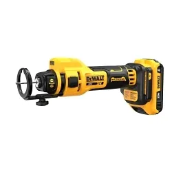DeWALTĀ® DCE555D2 Brushless Cut-Out Tool Kit, 2 Ah Battery, 20 V, 1/8, 5/32, 1/4 in Collet