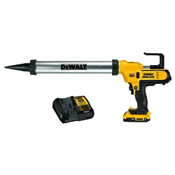 DeWALTĀ® DCE580D1 Cordless Full Barrel Frame Caulk Gun Kit, 20 oz Capacity, 20 V, Li-Ion Battery