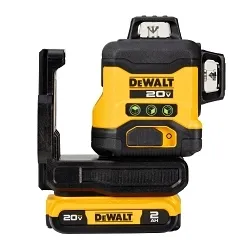 DeWALT® DCLE34031D1 Self-Leveling Laser Level, 130 ft Visibility/330 ft Detector Measuring, 1/8 in at 30 ft Accuracy, 3 x 360 |deg Auto Leveling, Power Source: Battery