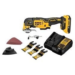 DeWALT® DCS356D1 3-Speed Brushless Cordless Oscillating Multi-Tool Kit, 0 to 13000/0 to 17000/0 to 20000 opm Speed, 20 V DC, Li-Ion Battery, 1 Battery