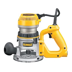 DeWALT® DW618D Heavy Duty EVS Router With Soft Start, Dust Sealed/Trigger Switch, 1/4 in, 1/2 in Chuck, 8000 to 24000 rpm Speed, 2-1/4 hp, 120 V AC