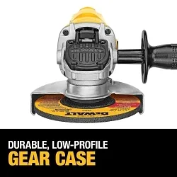 DeWALT® DWE4012 Small Angle Grinder, 4-1/2 in Dia Wheel, 5/8-11 Arbor/Shank, 120 V AC, For Wheel: Quick-Change™, Yellow, No, Lock-On Paddle Switch