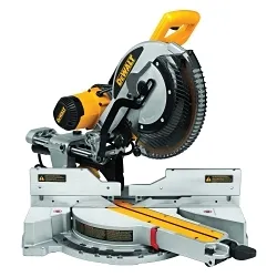 DeWALTĀ® DWS779 Compound Electric Miter Saw, 12 in Blade, 5/8 in Arbor/Shank, 2 x 10 in at 45 deg Cutting