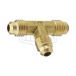 Dixon® 144F-4 Union Tee, 1/4 in Nominal, SAE Flare, Brass