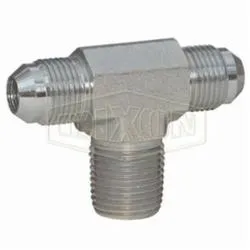 Dixon® 2601-4-4-4 Branch Tee, 7/16-20 x 1/4-18 Nominal, 37 deg Male Flare x MNPT, Steel, Domestic