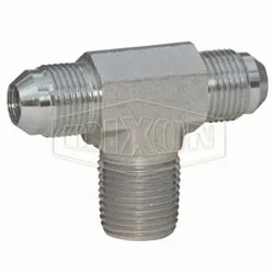 Dixon® 2601-6-6-4 Branch Tee, 9/16-18 x 1/4-18 Nominal, 37 deg Male Flare x MNPT, Steel, Domestic