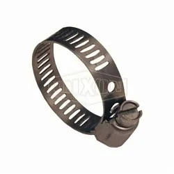 Dixon® MAH4 Miniature Worm Gear Clamp, 14/64 to 40/64 in Clamp, Stainless Steel Band, Stainless Steel Bolt, Domestic