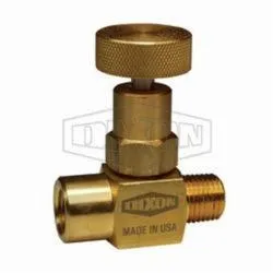 Dixon® MFB102 Mini Needle Valve, 1/4-18 MNPT x FNPT Nominal, 6000 psi Pressure, Brass Body