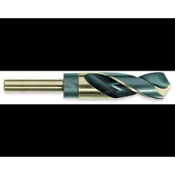 Drillco 094138 Fractional Jobber Length Reduced Shank Drill Bit, 19/32 in Drill - Fraction, 0.5938 in Drill - Decimal Inch, 19/32 in Shank, High Speed Steel