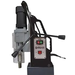 Drillco DC100 Portable Magnetic Drill Machine, 3/4 in Chuck, 40 to 130/145 to 430 rpm Spindle, 110 V AC