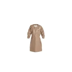 DuPont™ C3275TTNLG000600 Chemical Resistant Apron With Long Sleeves, Tychem® 5000, 44-1/4 in L x 27-1/2 in W, Neck Loop/Snap/Waist Tie Closure, Resists: Chemical, Puncture, Propagation and Tear