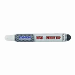 Dykem® 17463 High Purity TXP Laboratory Certified Paint Marker, Medium Tip, Aluminum Barrel Container/Stainless Steel Ball Point, White