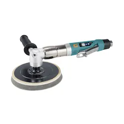 Dynabrade® 51390 2-Hand Rotary Buffer, 8 in Dia Pad, 5/8-11 Male Arbor/Shank, 1 hp, 42 scfm Air Flow, 90 psi