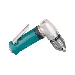 Dynabrade® 51846 Geared Right Angle Air Powered Drill, 1/4 in Jacobs® Chuck, 0.4 hp, 21 scfm Air Flow, 90 psi, 5-1/2 in OAL