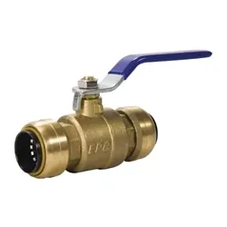 EPC Tectiteâ„¢ 10155521 210 Push Ball Valve, 1/2 in, C, Brass Body, EPDM Softgoods