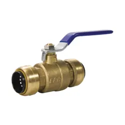 EPC 10155525 210 Push Ball Valve, 1 in, C, Brass Body, Nylon Softgoods