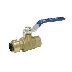 EPC Tectiteâ„¢ 10177482 210-3 Push Female Ball Valve, 1/2 in, C x Female, Brass Body