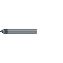 Emuge 1708A.060125 1708A Spiral Chamfer Mill, 1/8 in Dia Cutter Head, 60 deg Included, 2 in OAL, Carbide, TiAlN