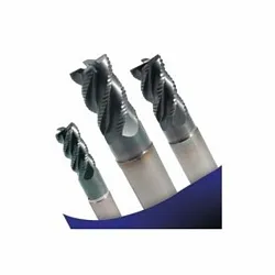 Emuge 2869A.01875 MULTI-CUTâ„¢ Standard Length High Performance End Mill, 3/16 in Dia Cutter, 3 Flutes, 3/8 in Dia Shank, 2-1/2 in OAL, TiAlN