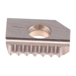 Emuge GF603111.9506 Indexable Threading Insert, CIRC-GF Insert, M/MF Thread, 0.5 mm Pitch, Left Hand/Right Hand Cutting, Manufacturer's Grade: G211, Material Grade: K/N/P/S