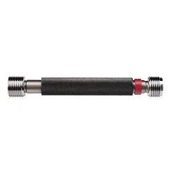 Emuge L0100100.0010 Threaded Plug Gage, Metric, Go/No Go, M1x0.25, 5H Tolerance, HSS, Bright