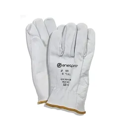 Enespro® DWH10L10 Glove Protector With Cinch Strap, SZ 10, Leather, Gray, 10 in L, ASTM Class: Class 0/00/F1236/F496