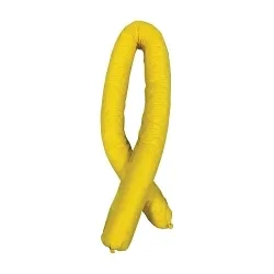 Essentials HSOCK38-20 Sorbent Sock, 3 in Dia x 8 ft L, 21.75 gal, 25.9 gal Absorption, Fluids Absorbed: Hazmat, Oil and Water, Spunbond, Yellow