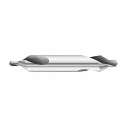 Fullerton 23102 2305 Double End Center Drill, 5/64 in Drill - Fraction, 0.0781 in Drill - Decimal Inch, 60 deg Included Angle, 118 deg Point Angle, Solid Carbide, Uncoated
